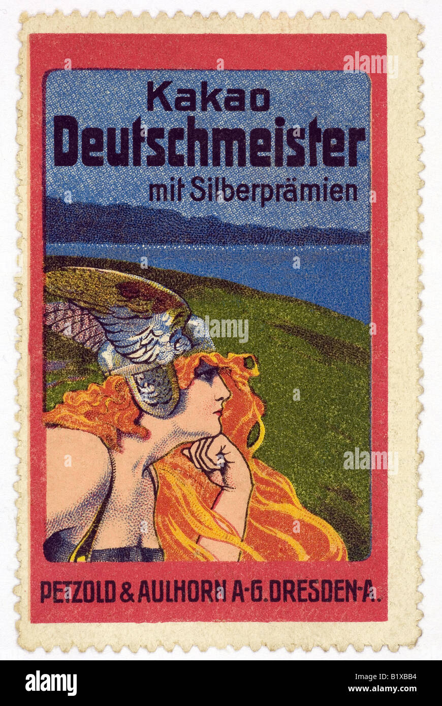 trading stamp Kakao Deutschmeister mit Silberprämien Stock Photo