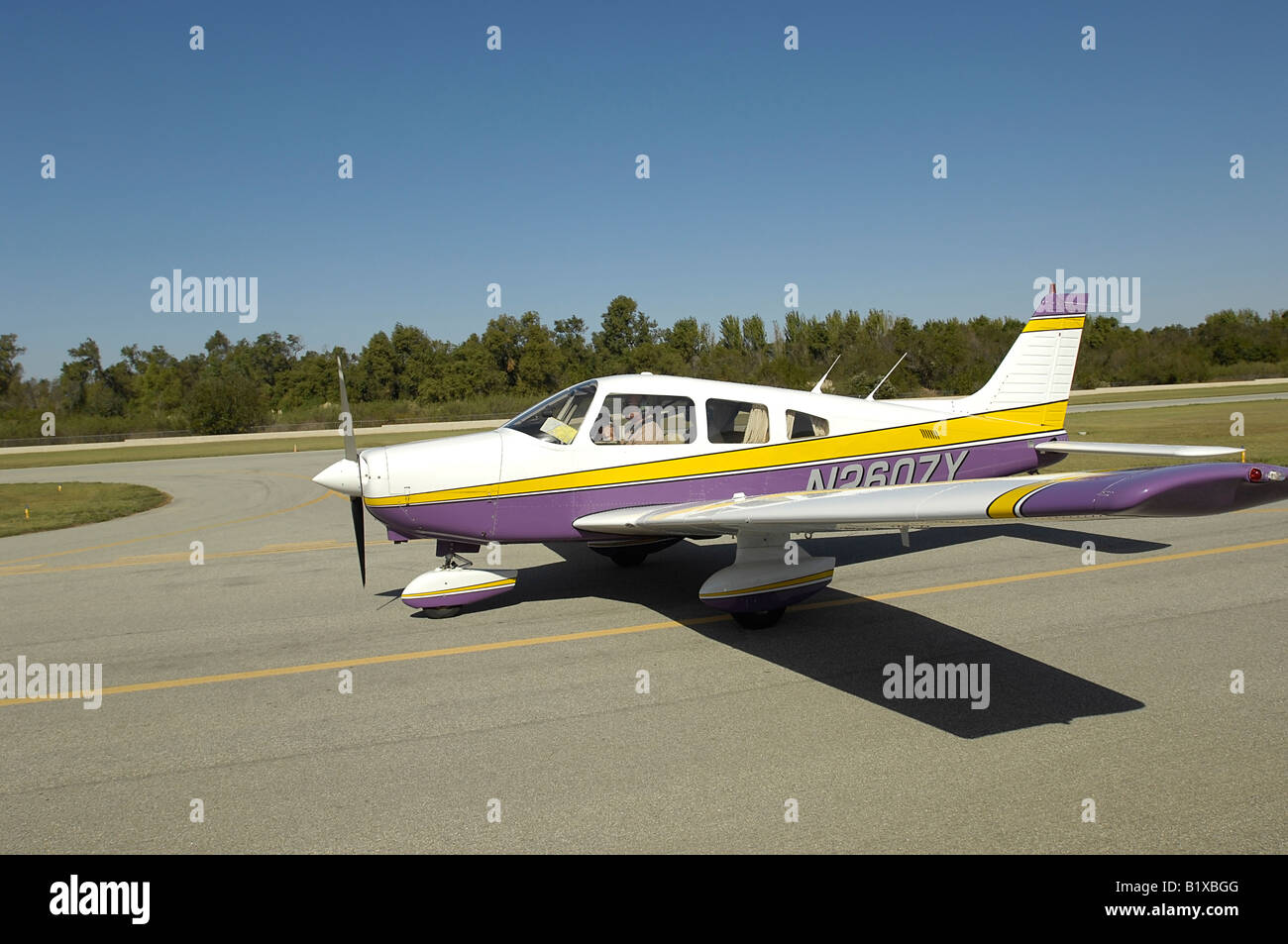 general aviation single engine low wing airplane Stock Photo Alamy