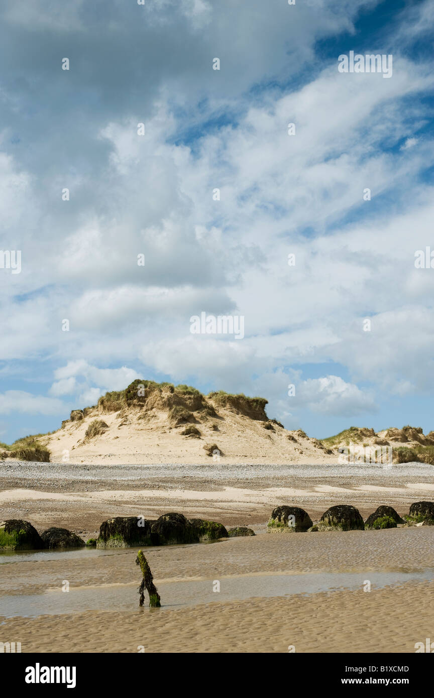 Sand Dunes on Findhorn beach, Moray Scotland Stock Photo