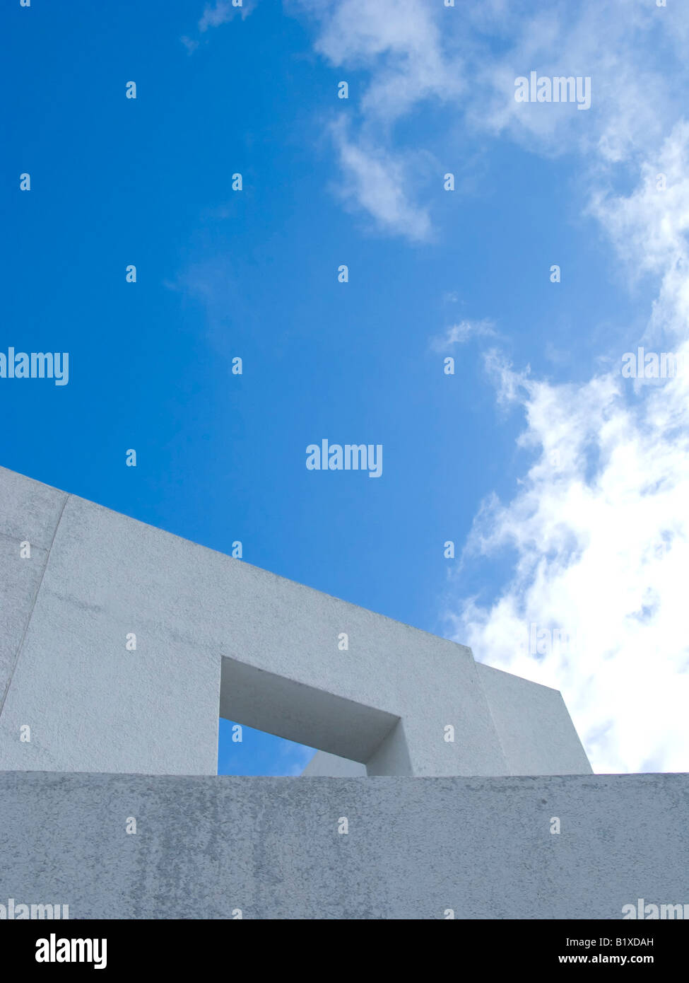 Modern Building Against Blue Sky Stock Photo - Alamy