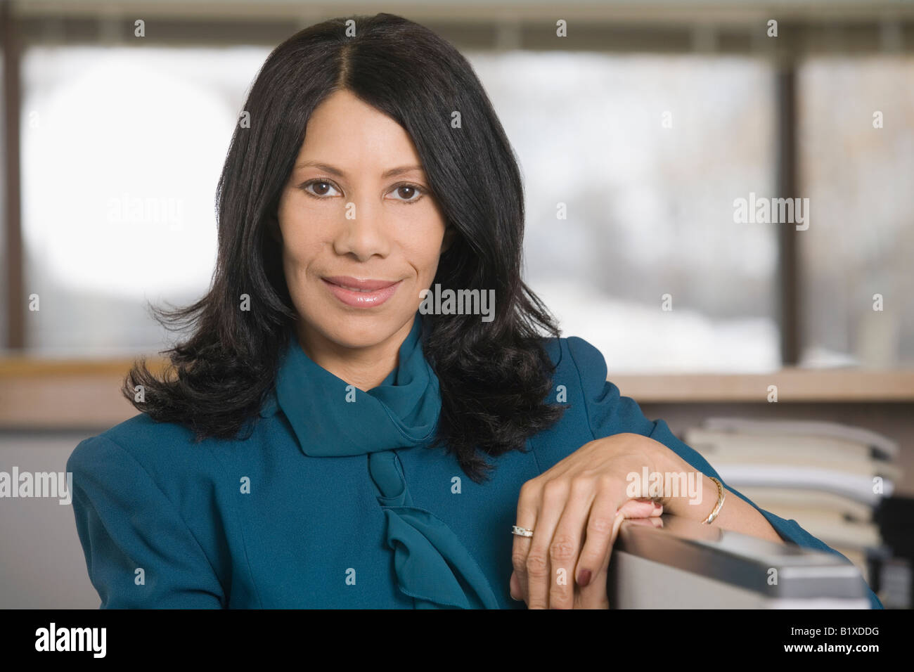 Portrait of a businesswoman smiling Stock Photo
