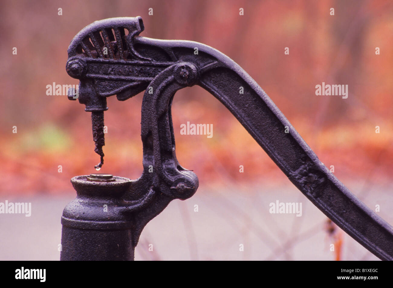 water pump in the rain Stock Photo Alamy