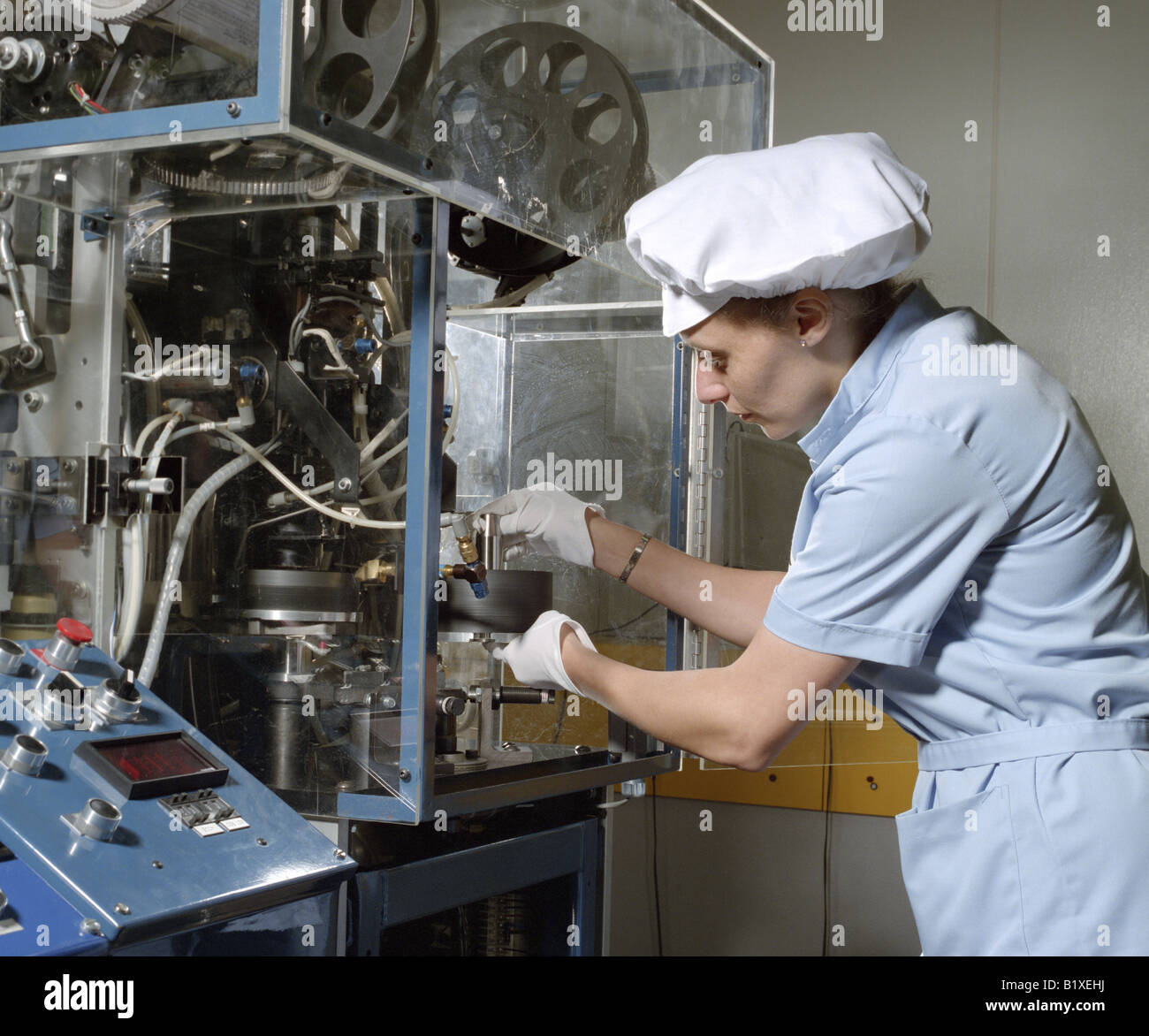 Operator Loading Magnetic Disks Stock Photo - Alamy
