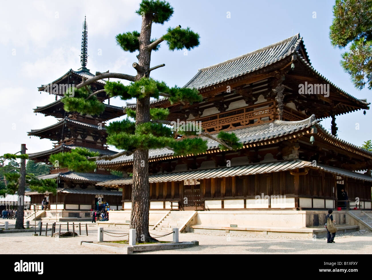 Horyu-ji Temple, Nara, Japan, Asia Stock Photo
