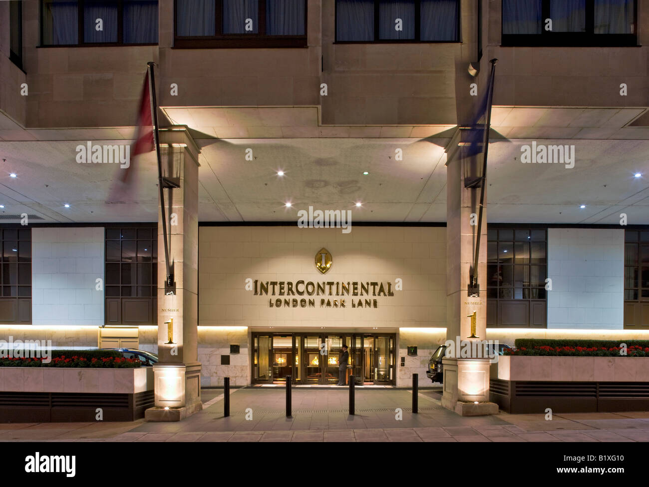 Intercontinental Hotel Park Lane Stock Photo