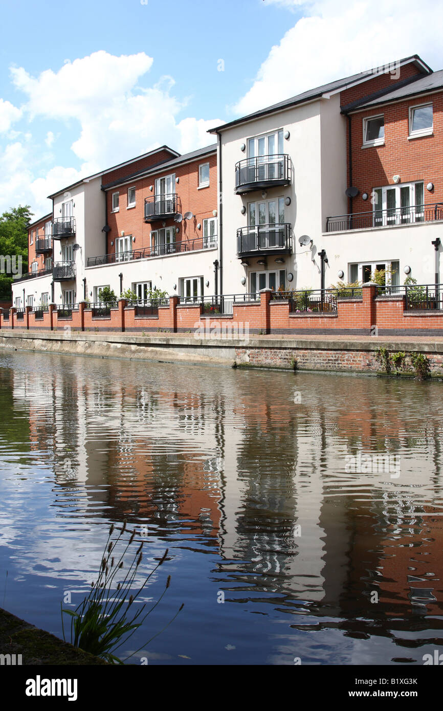 Modern waterfront apartments in Nottingham, England, U.K Stock Photo