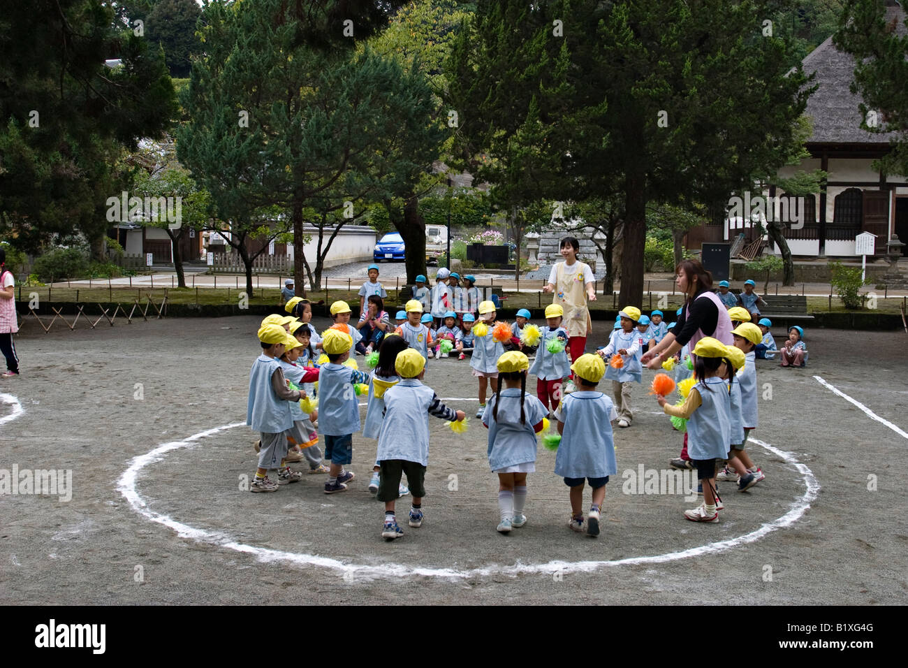 Japanese School Children In Kamakura Japan Asia Stock Photo Alamy
