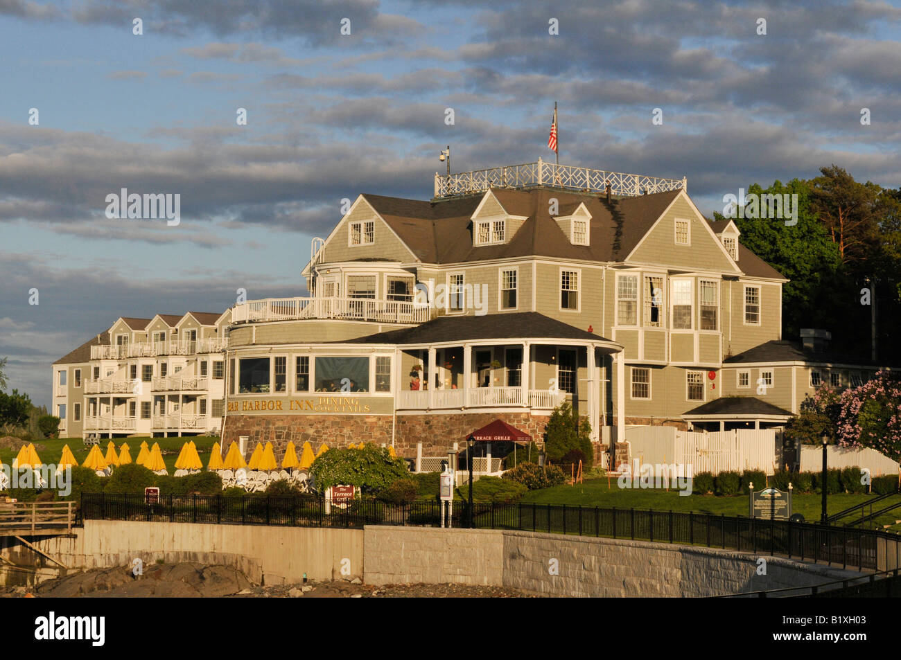 The Bar Harbor Inn in Bar Harbor, Maine, United States Stock Photo