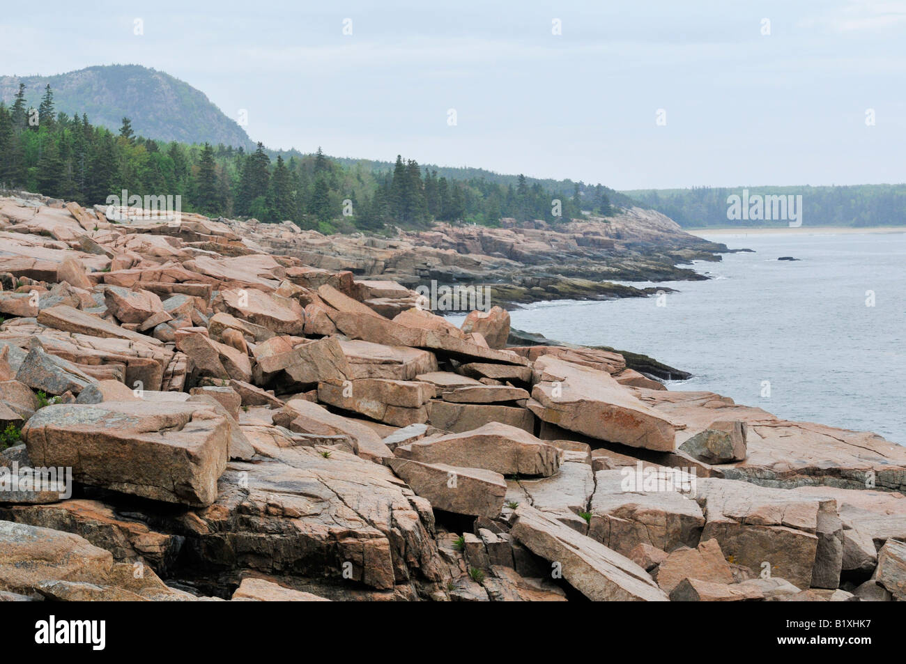 The Acadia National Park in on the coast of Maine, United States. Stock Photo