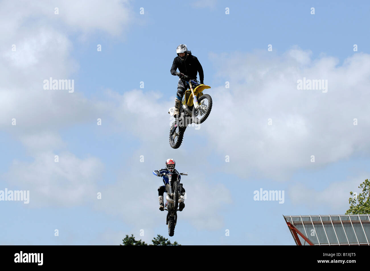 Freestyle motocross stunt rider Stock Photo - Alamy