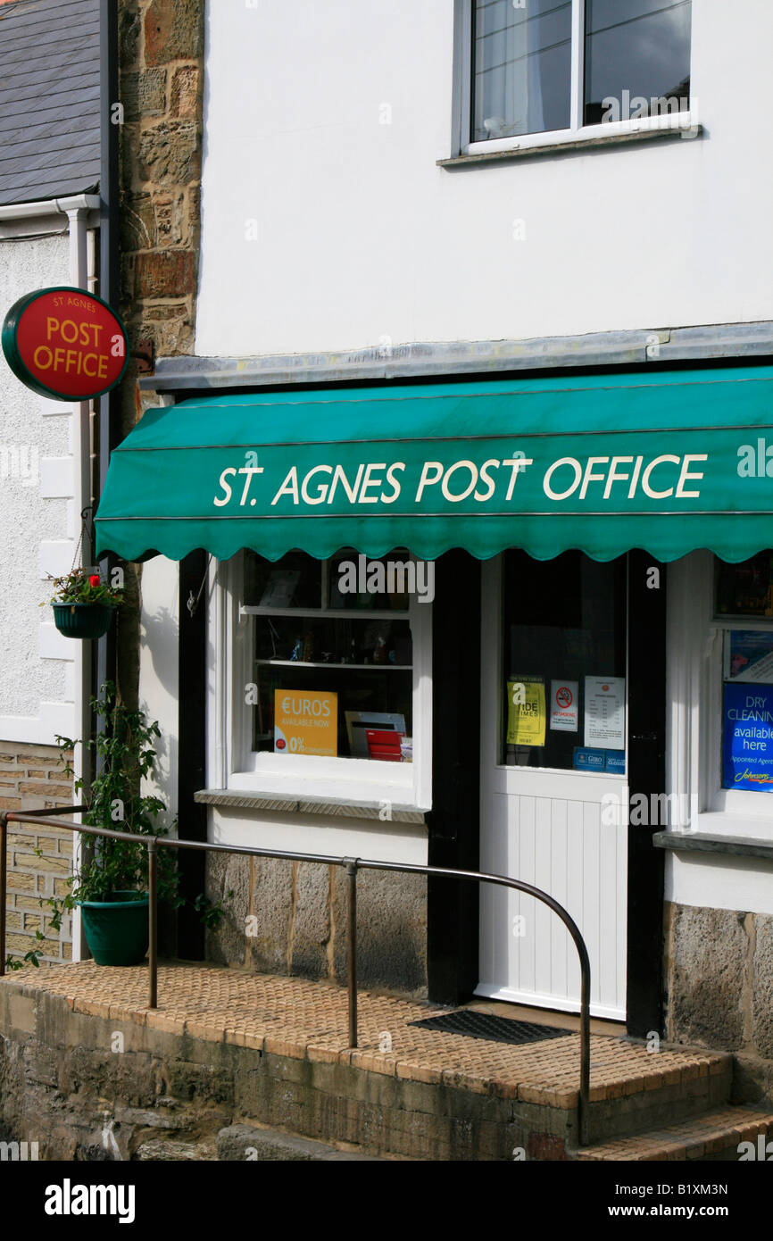 post office St Agnes (Cornish Breanek) village town centre cornwall