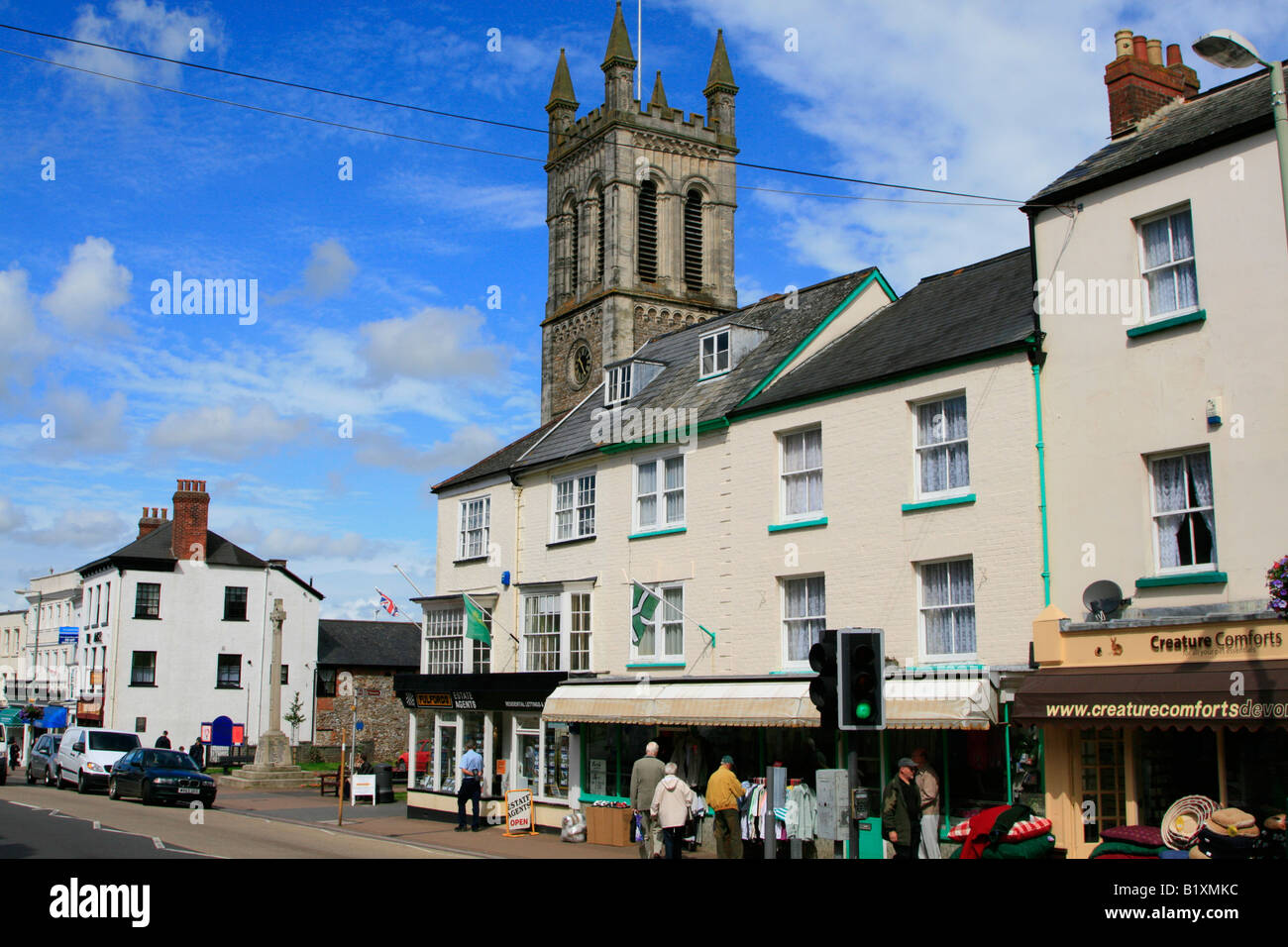 honiton town centre high street shops east devon england uk gb Stock
