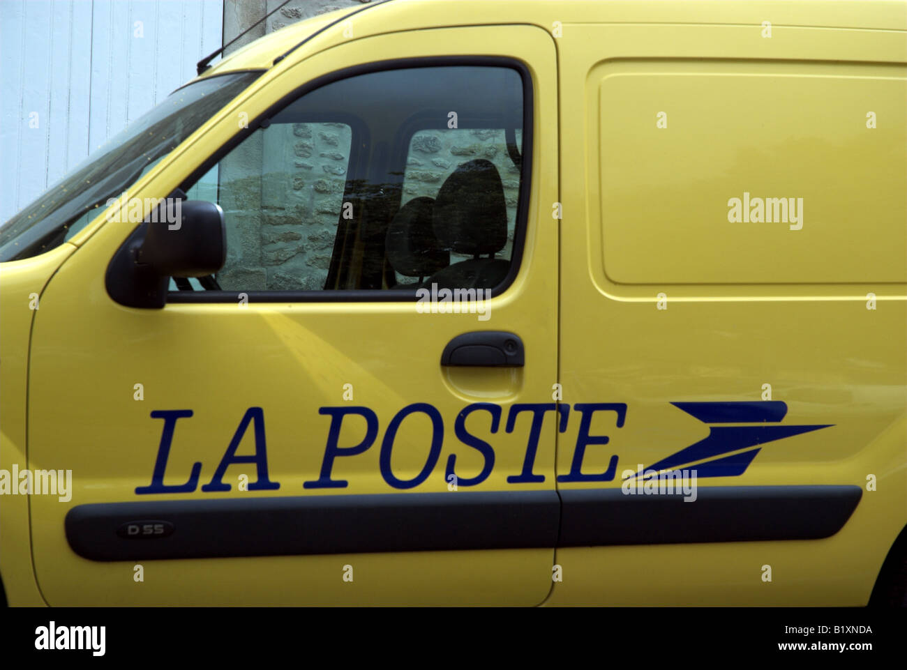 La Poste, French postal van, Argentan, Normandy, France. Stock Photo