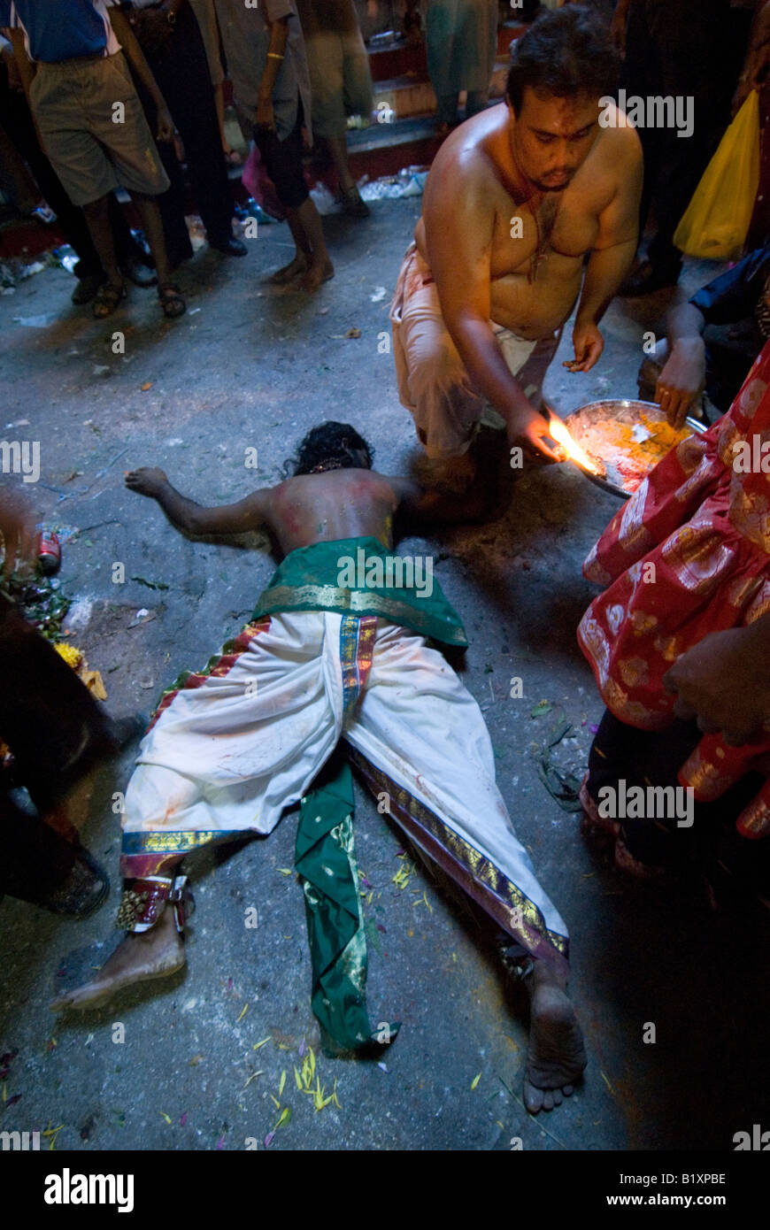 THAIPUSAM HINDU RELIGIOUS FESTIVAL IN BATU CAVES, KUALA LUMPUR, MALAYSIA. Stock Photo