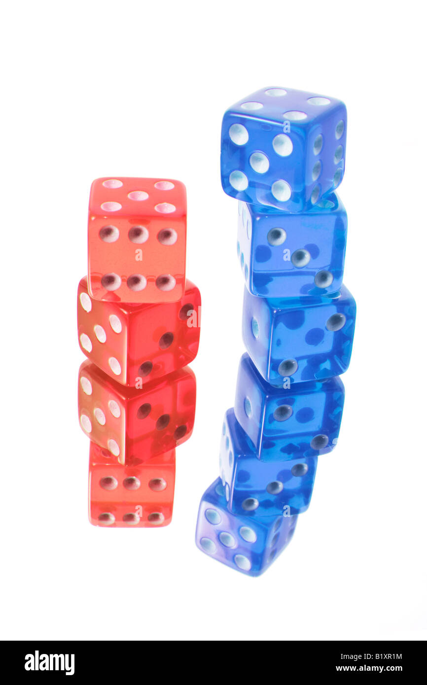 Stacks of Dice Stock Photo Alamy