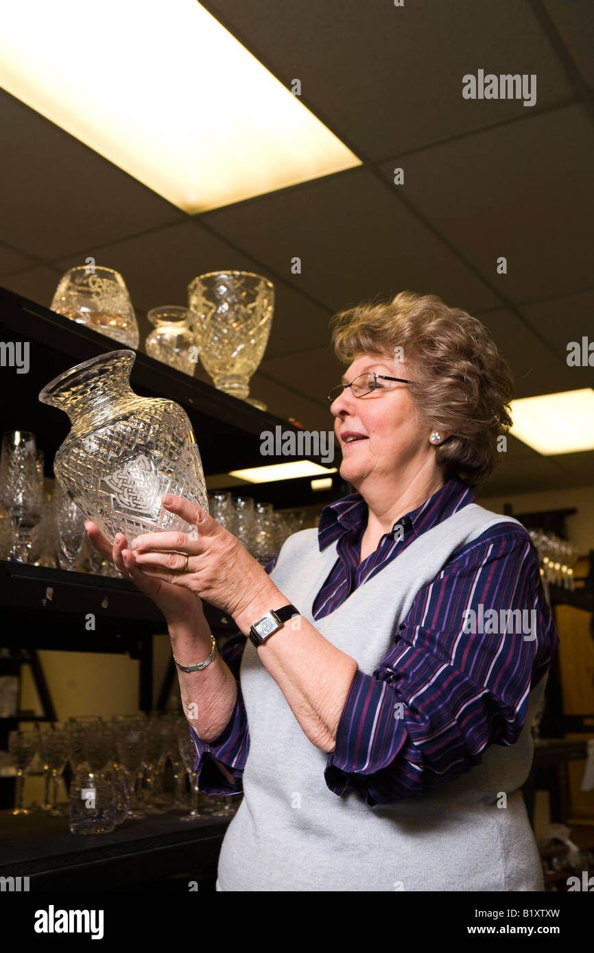UK Wales Powys Rhayader Royal Welsh Crystal Shirley Kinsley inspecting