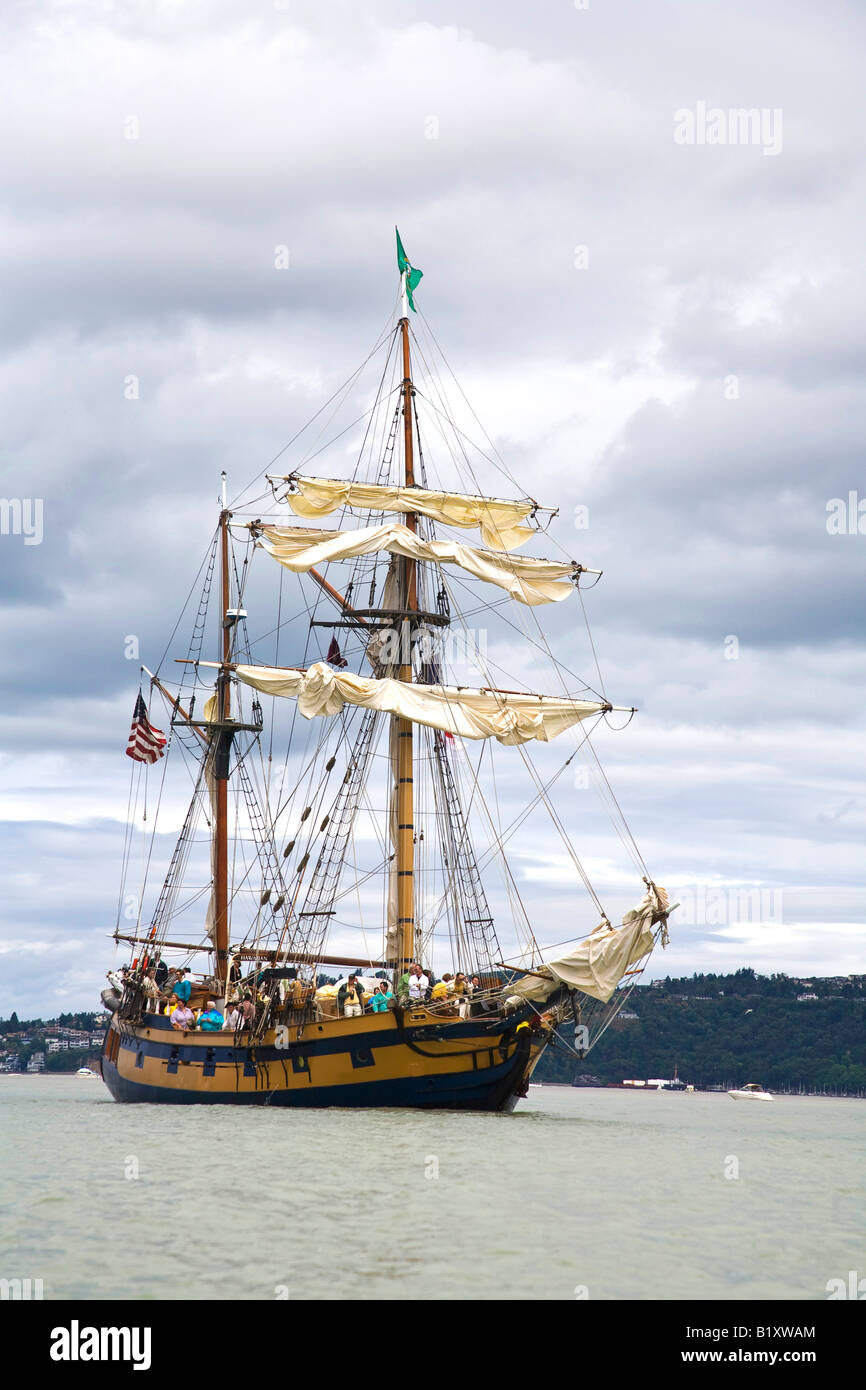 Hawaiian Chieftain tall ship in Washington 2008 Stock Photo Alamy