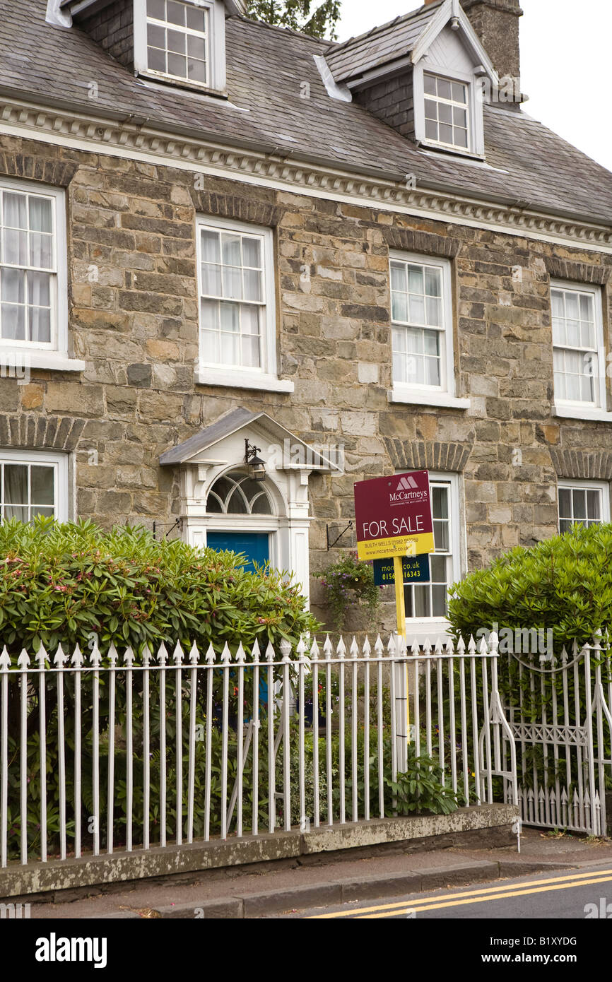 UK Wales Powys Rhayader town centre South Street Penrally House landmark house for sale