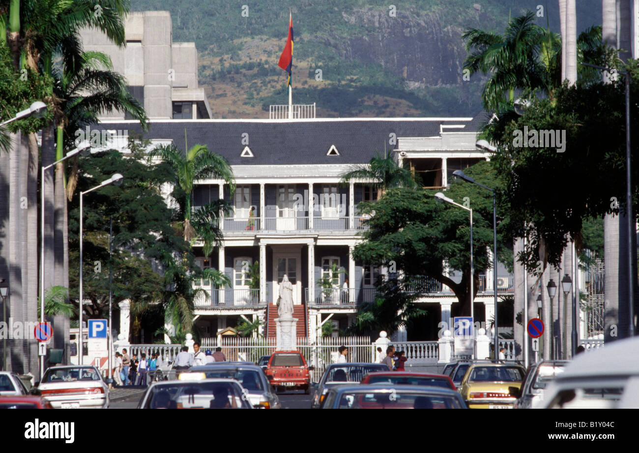 Mauritius port louis government house hires stock photography and