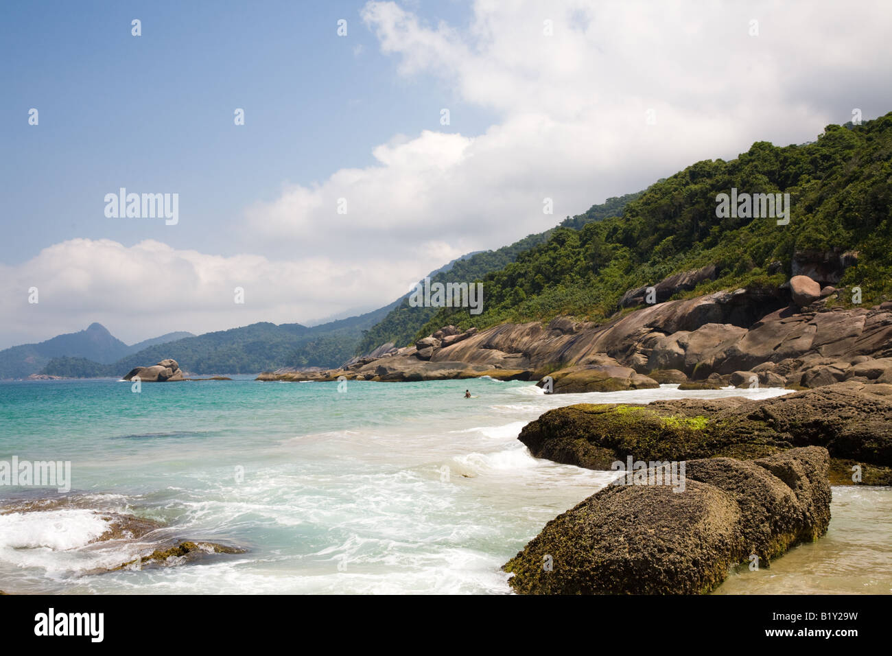 Lopes Mendes Beach, Ilha Grande, Brazil Stock Photo