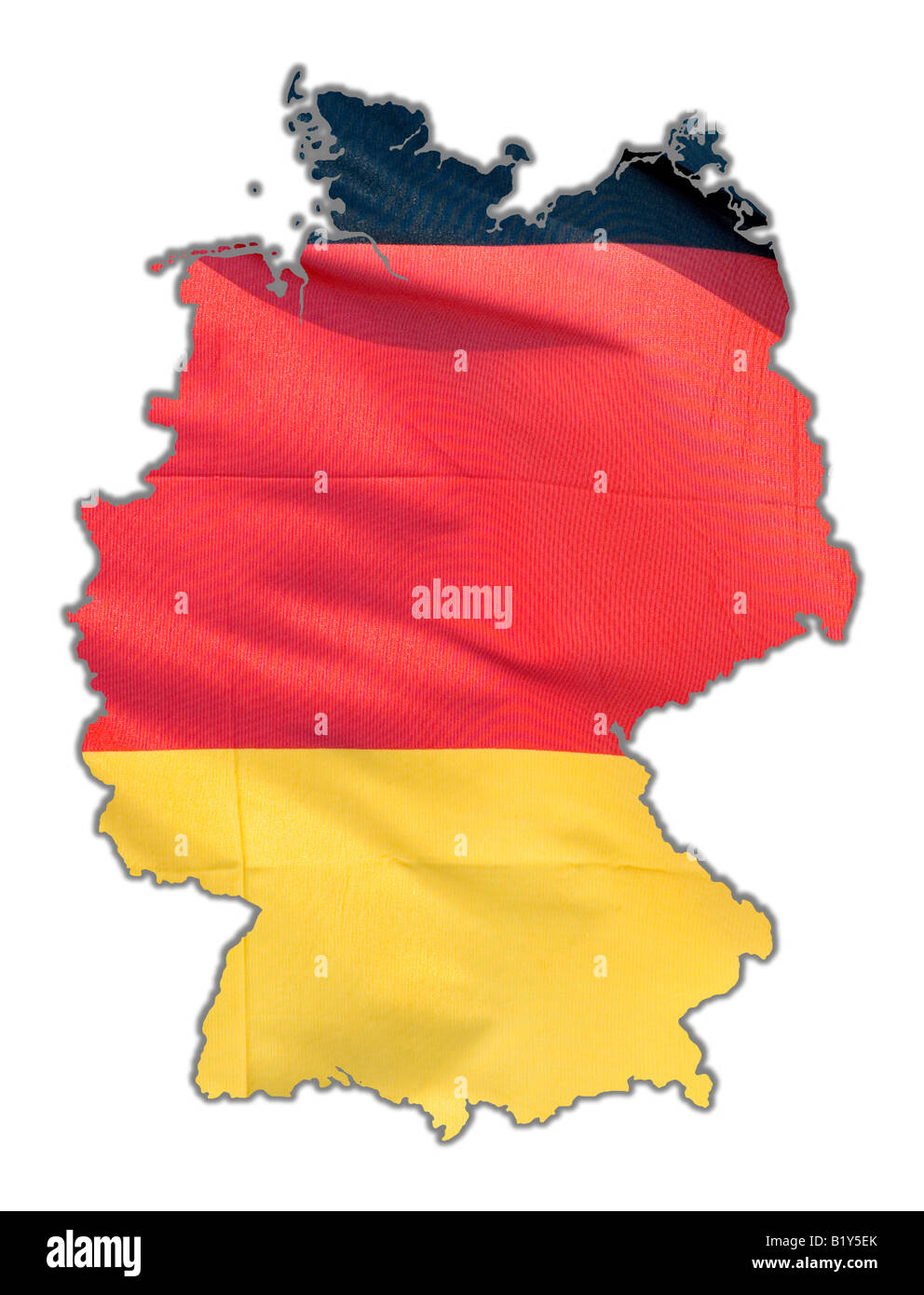 Map Outline of Germany cutout dropout Stock Photo