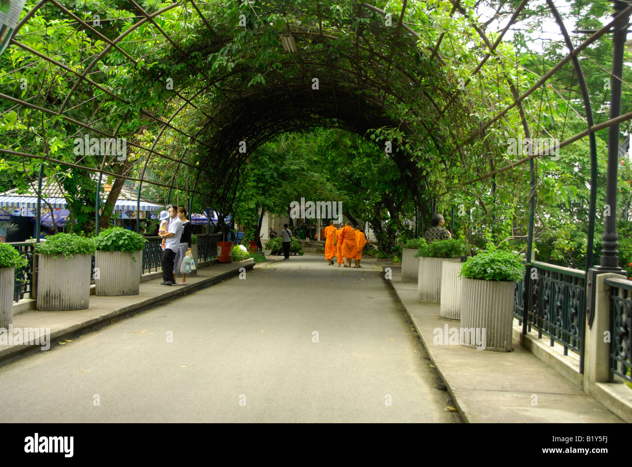 monks at dusit zoo , bangkok , thailand Stock Photo