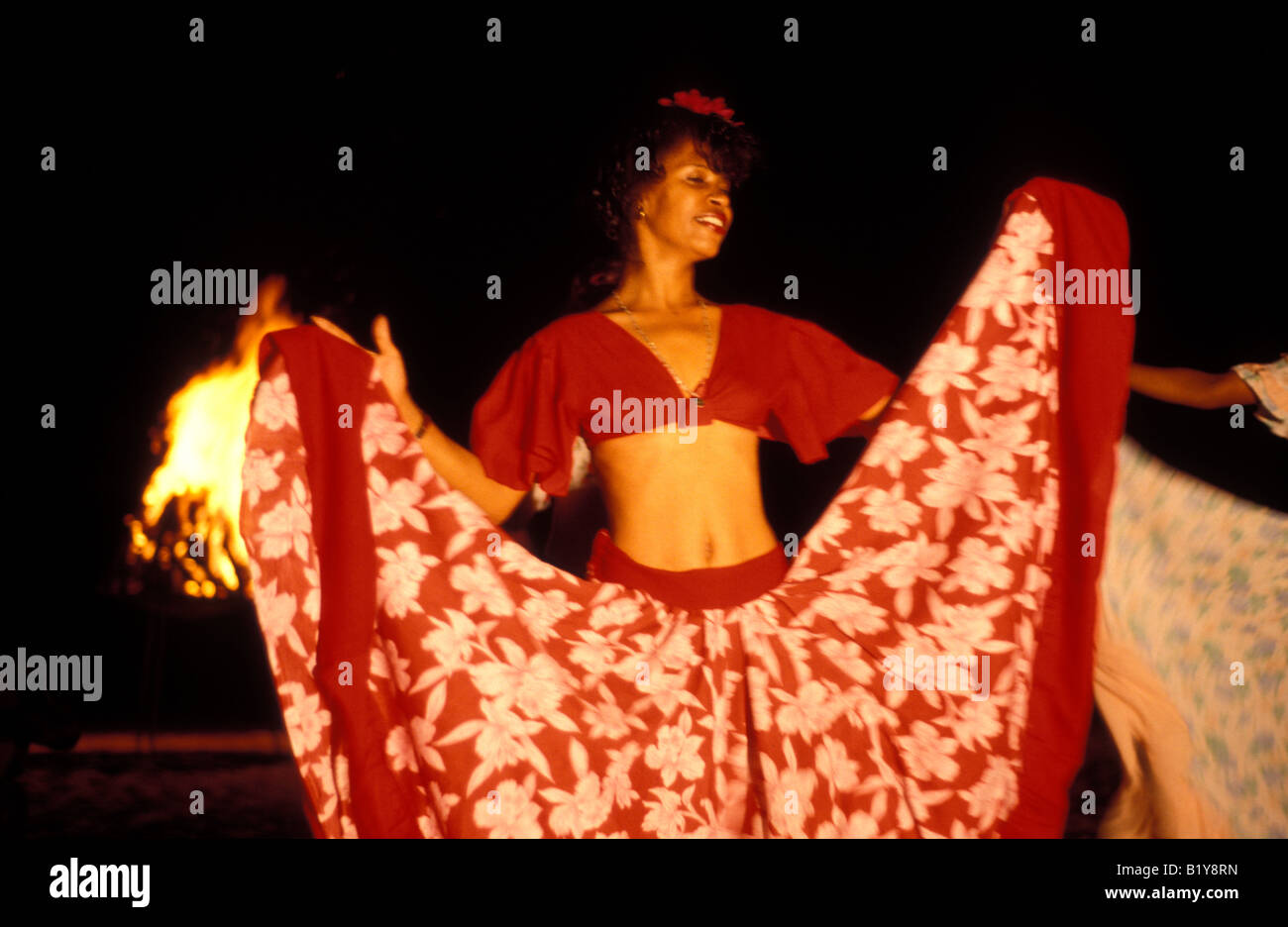 Travel mauritius mauritian french colonial sega dancer hi-res stock