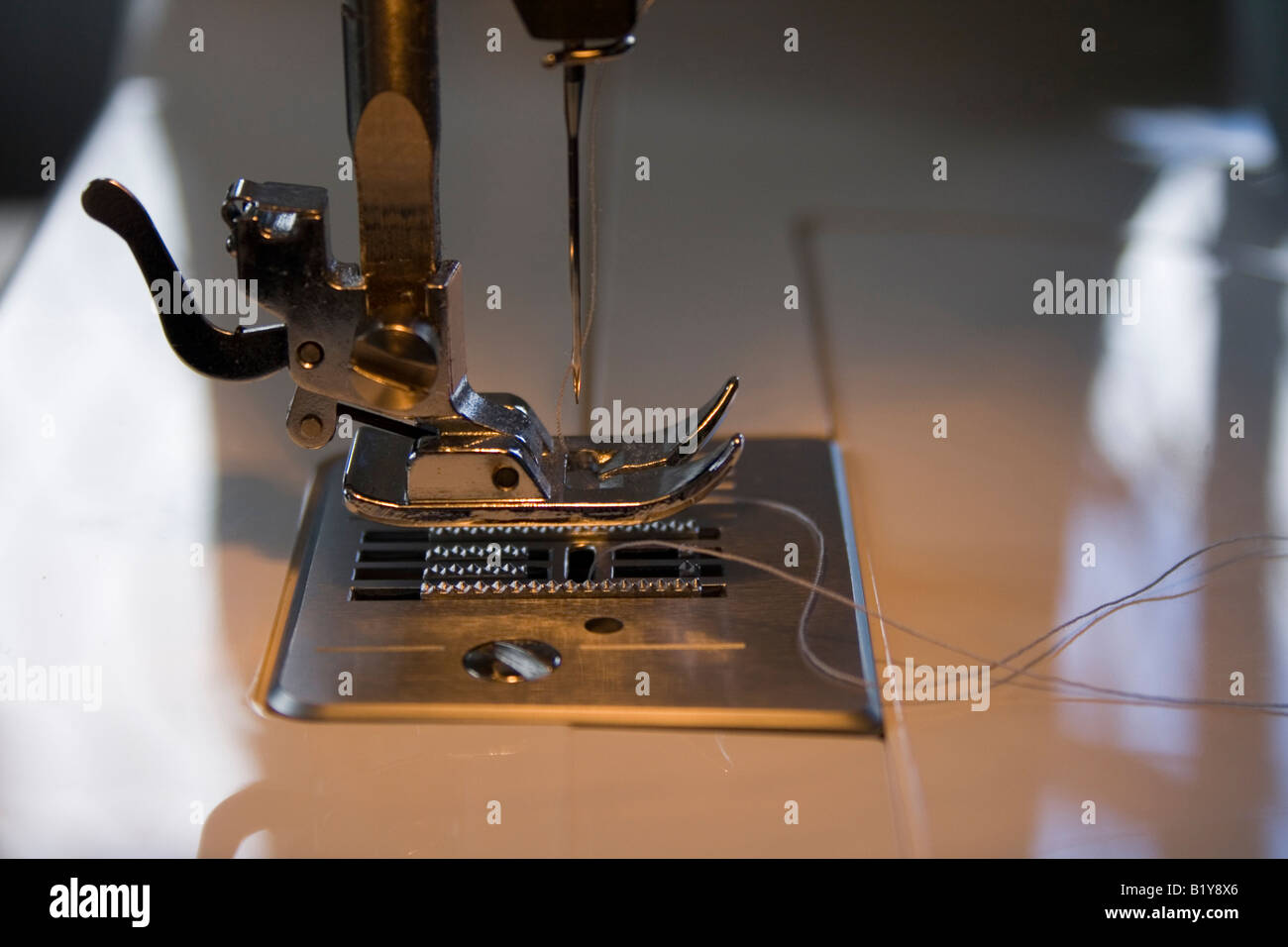 Foot of sewing machine Stock Photo Alamy