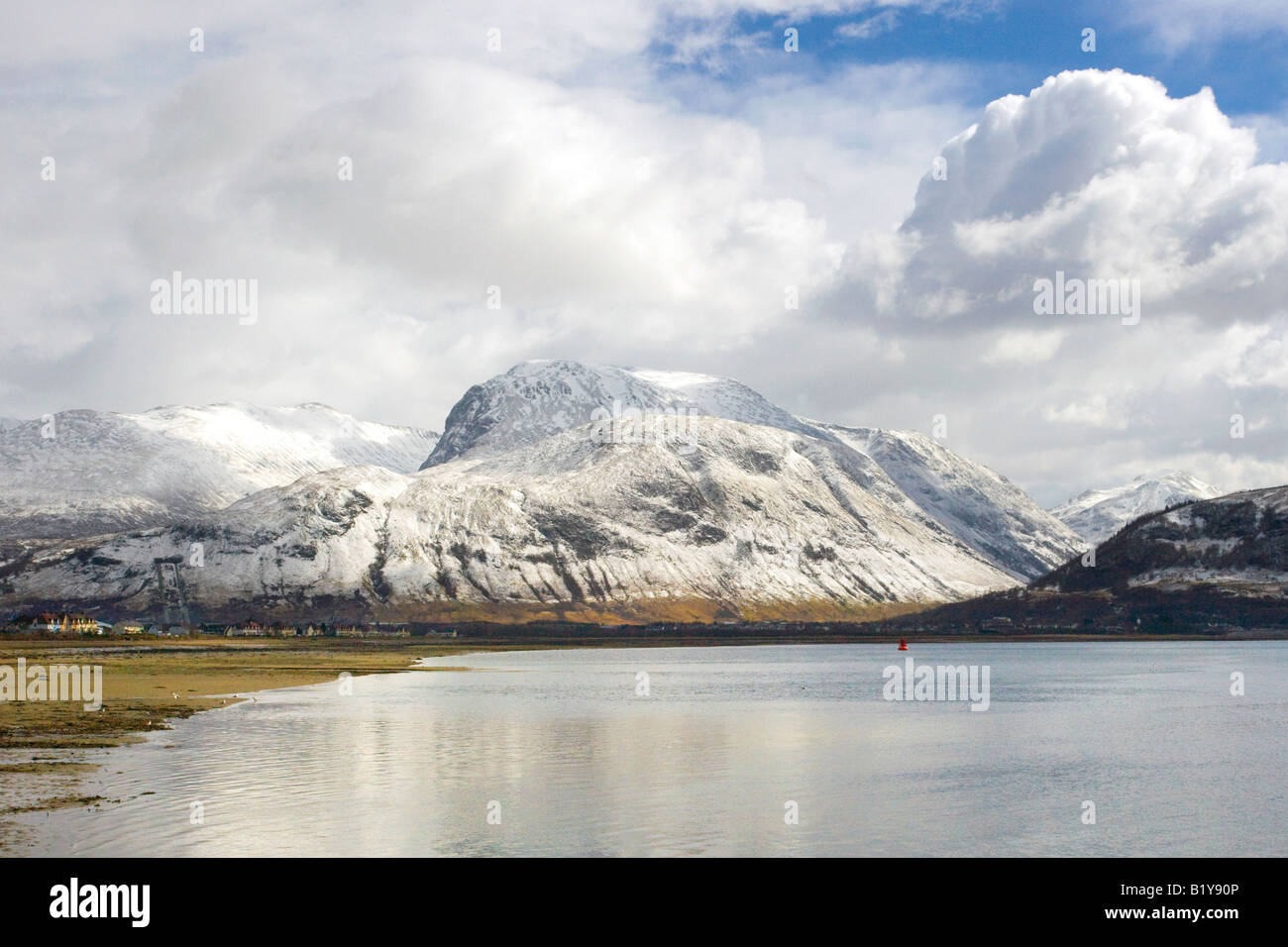 Ben Nevis from Corpach, Fort William, Scotland uk Stock Photo