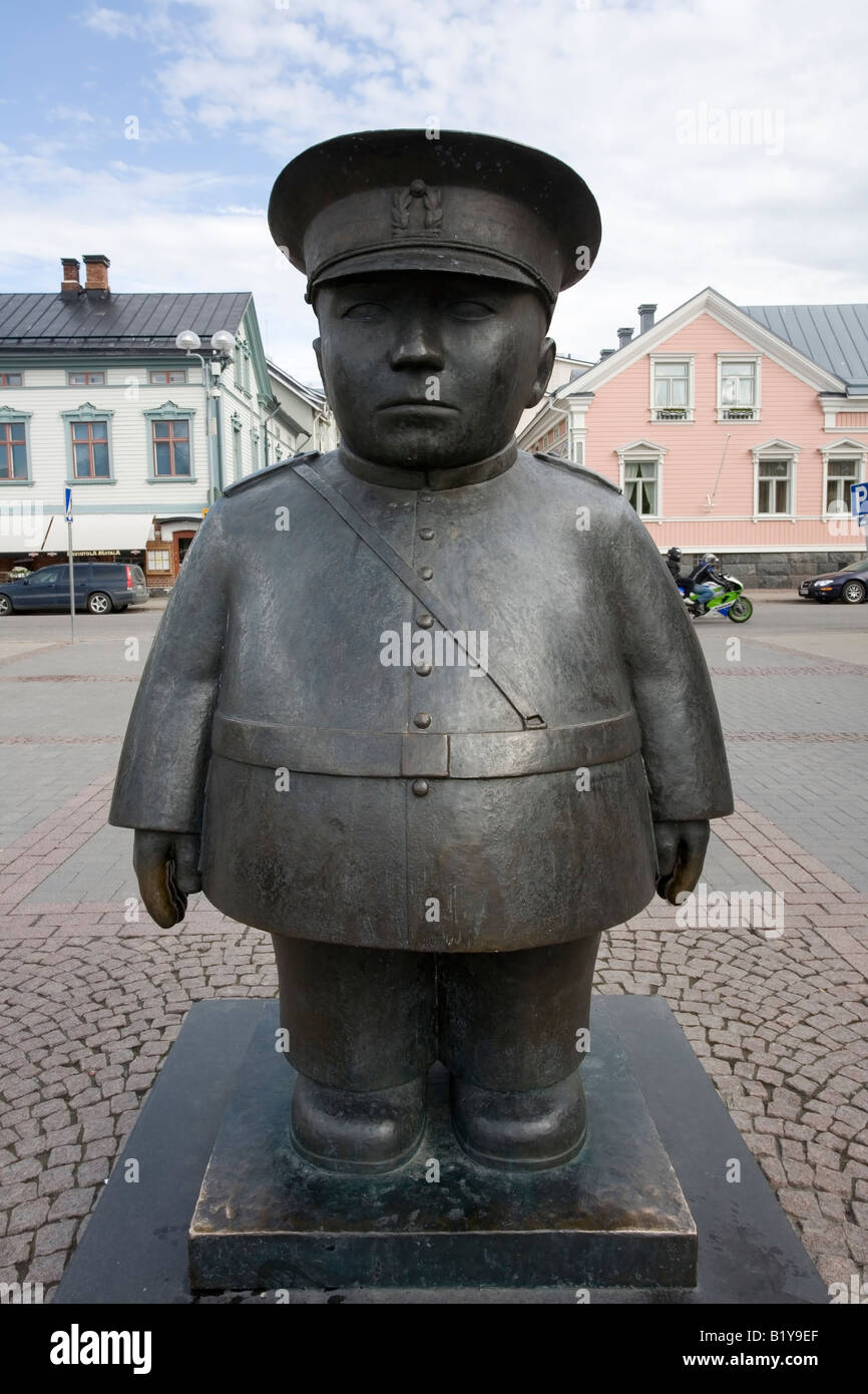 Toripolliisi statue Oulu Finland Stock Photo