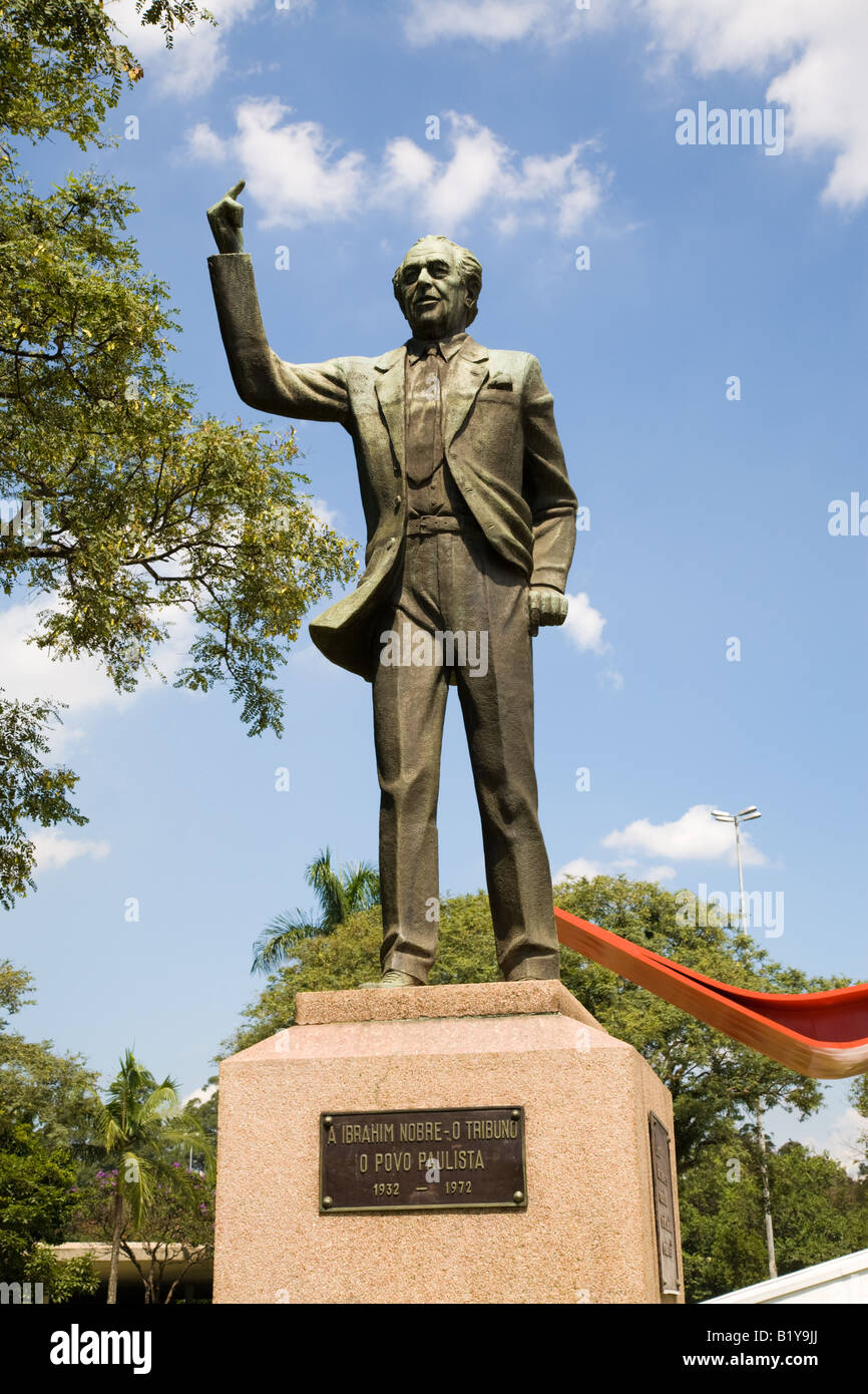 Statue of Ibrahim Nobre, Sao Paulo, Brazil Stock Photo Alamy
