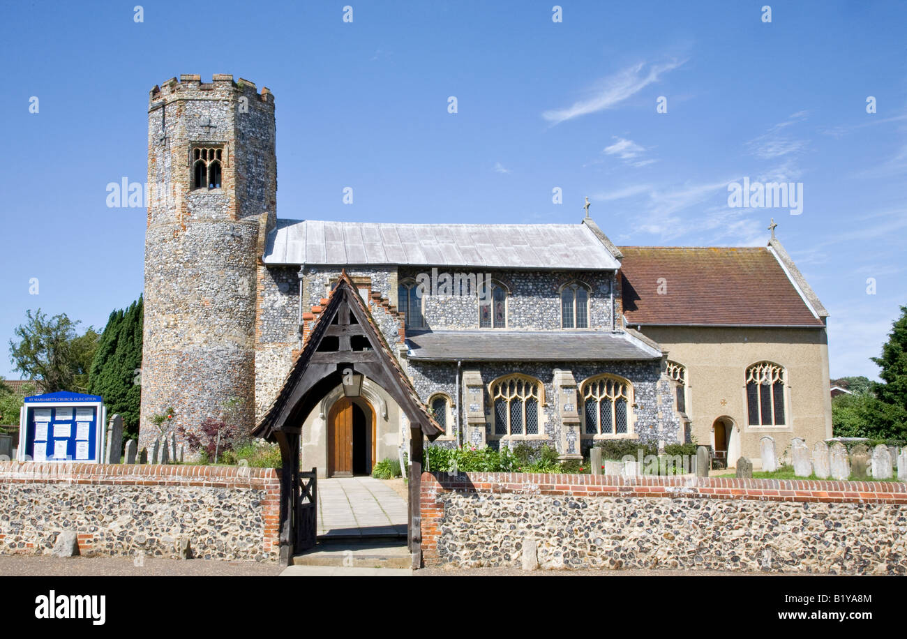 The historic medieval St Margaret s round tower Church Old Catton