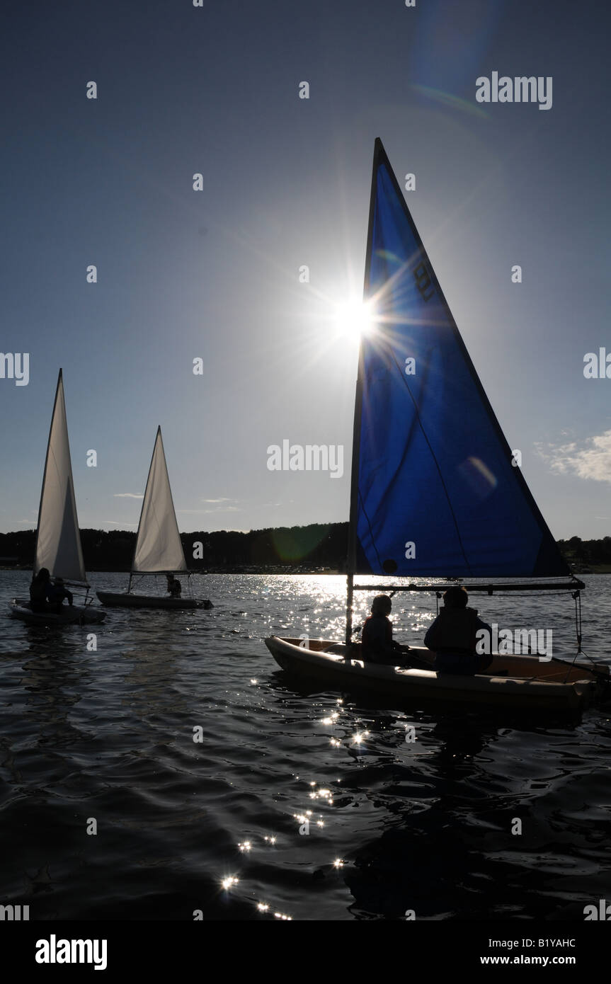 Sailing on Pitsford Reservoir, Northamptonshire, England, UK Stock ...