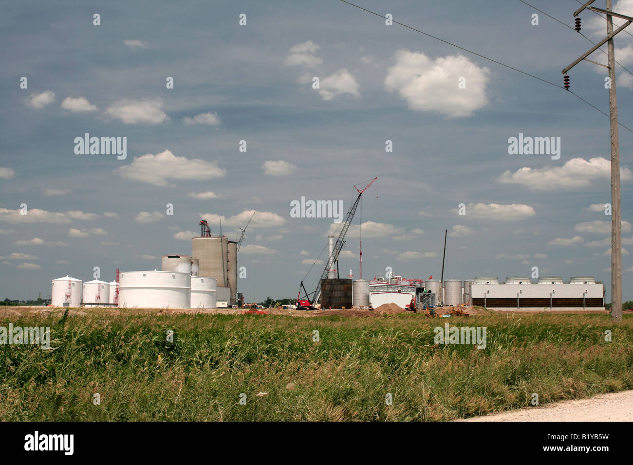 Ethanol plant under construction Iowa Stock Photo Alamy