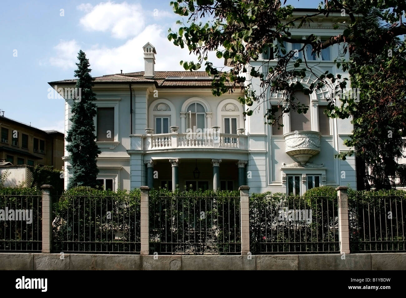 Residential villa. La Crocetta district, Turin. Italy Stock Photo