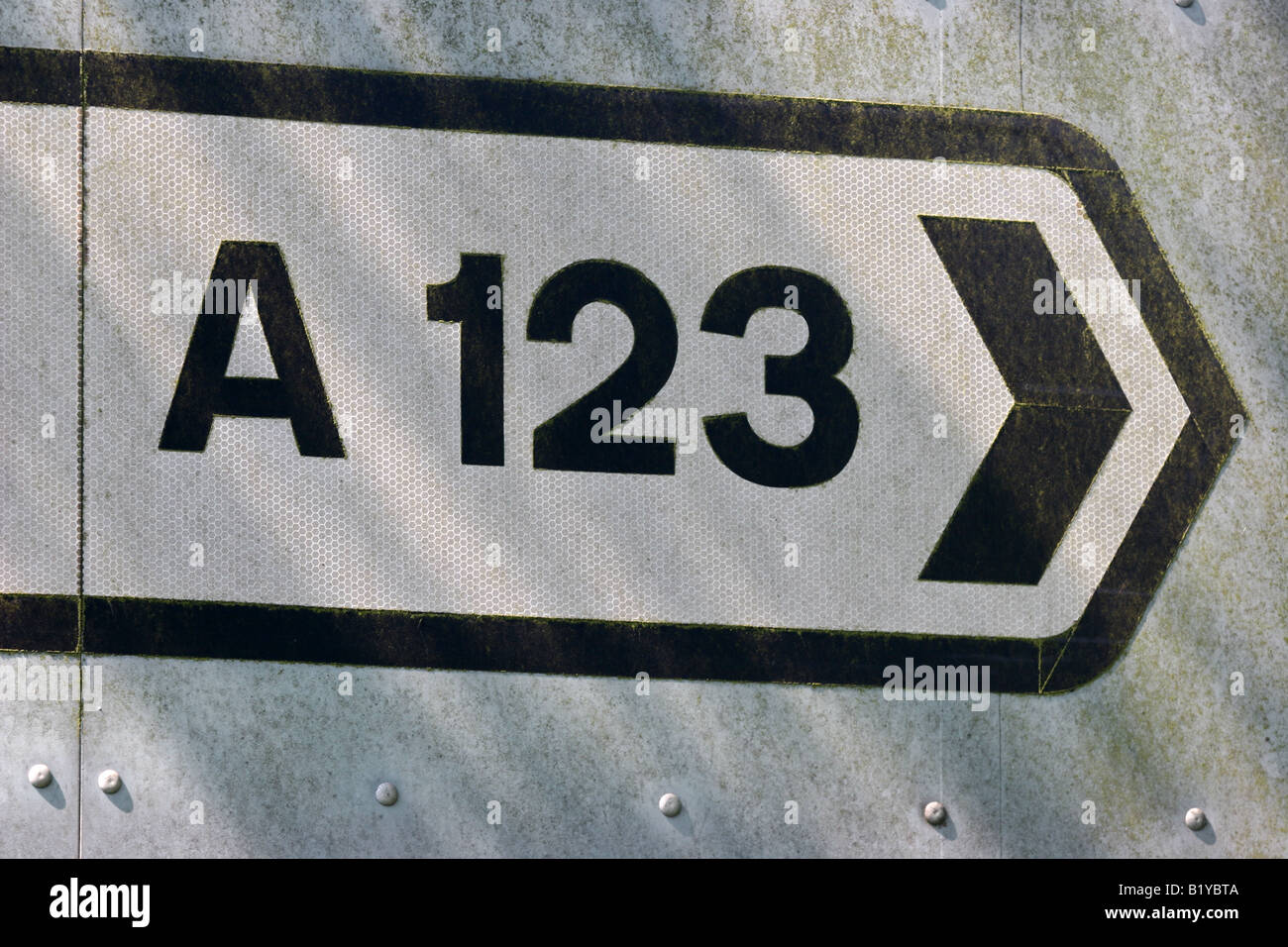 A123 Road Sign Stock Photo