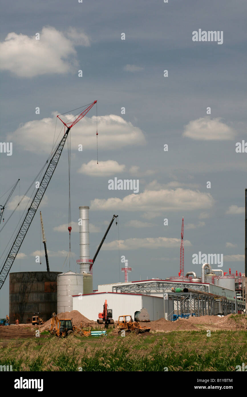 Ethanol plant under construction Iowa Stock Photo Alamy