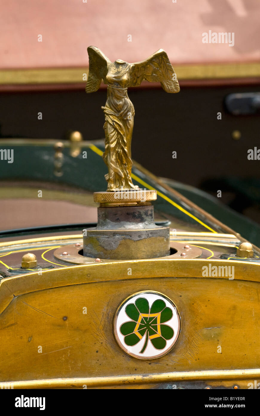 Veteran "Brasier" automobile radiator mascot and badge car rally