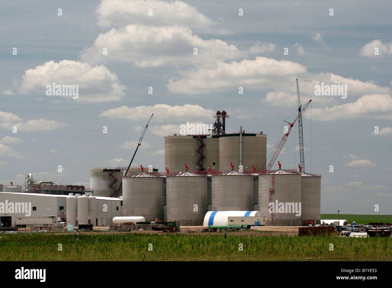 Ethanol plant construction in corn belt Iowa Stock Photo Alamy
