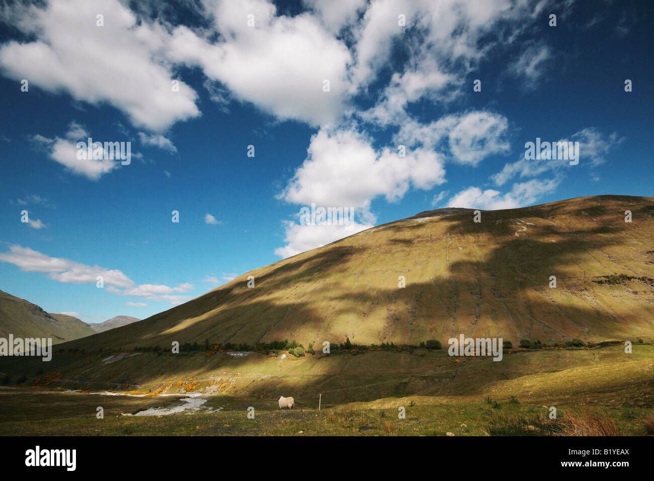 Glen Coe mountain range in scotland Stock Photo