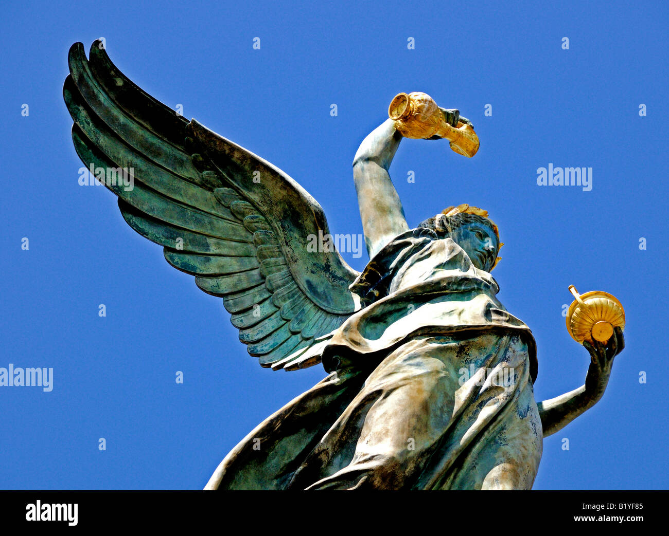 The Goddess Nike from the Statue de la ville de Nice in the Jardin Albert  Premier in Nice FOR EDITORIAL USE ONLY Stock Photo - Alamy