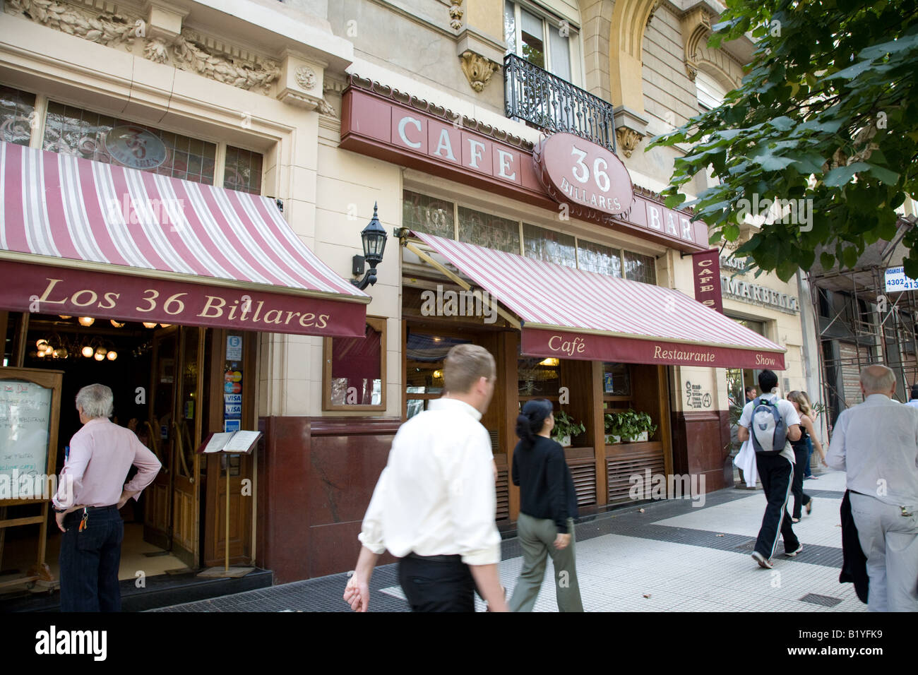 Los 36 Billares Cafe and Restaurant, Avenida de Mayo, Buenos Aires Stock Photo