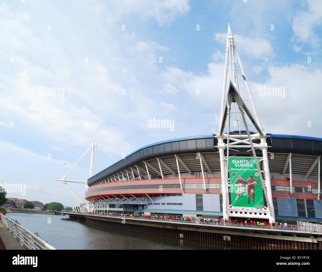 millennium stadium cardiff prior to the heineken 2008 european rugby cup final between munster and toulousain no 2681 Stock Photo