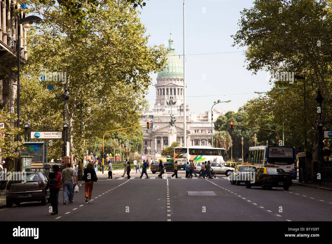 Carte Postale Palacio Del Congreso Avenida De Mayo Buenos Aires Argentine