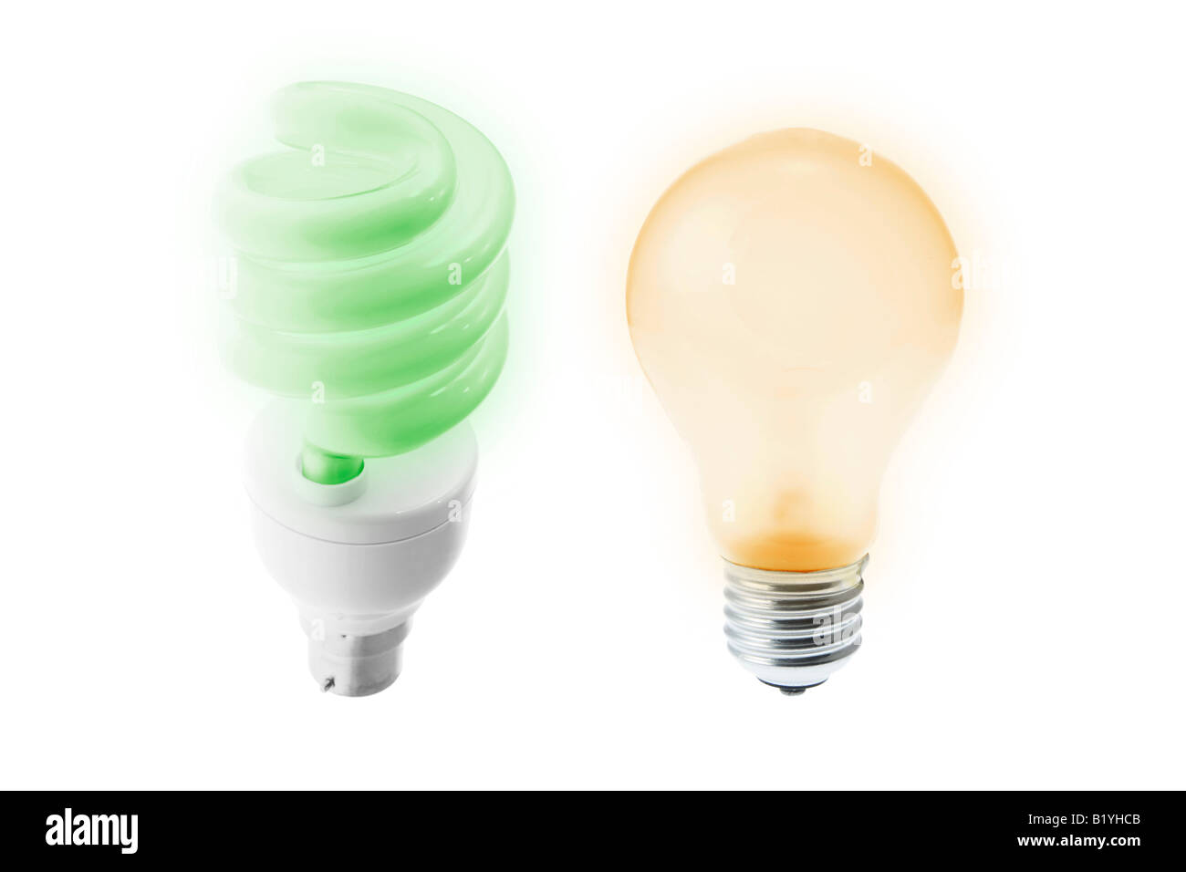 Compact Fluorescent and Tungsten Light Bulbs Stock Photo Alamy