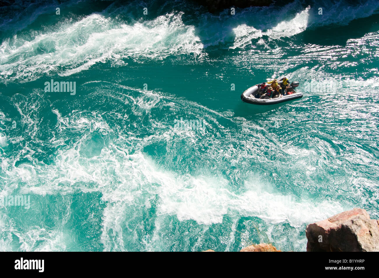 People in boat shooting rapids of Horizontal Falls, Talbot Bay