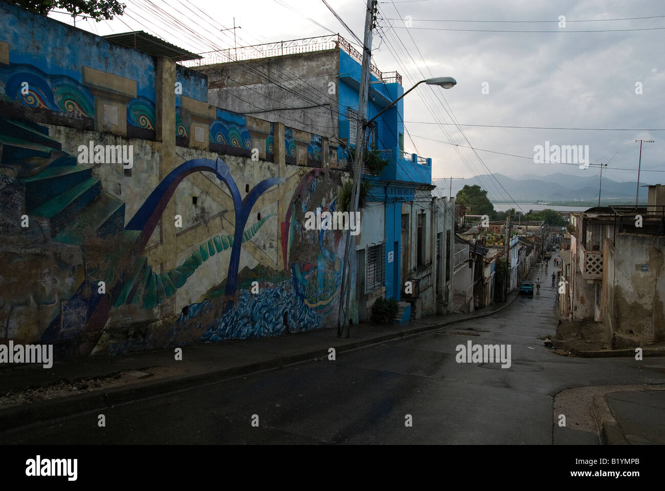 Wall painting in Santiago de Cuba Stock Photo
