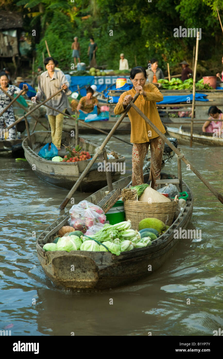 Phong Dien Floating Market Stock Photo