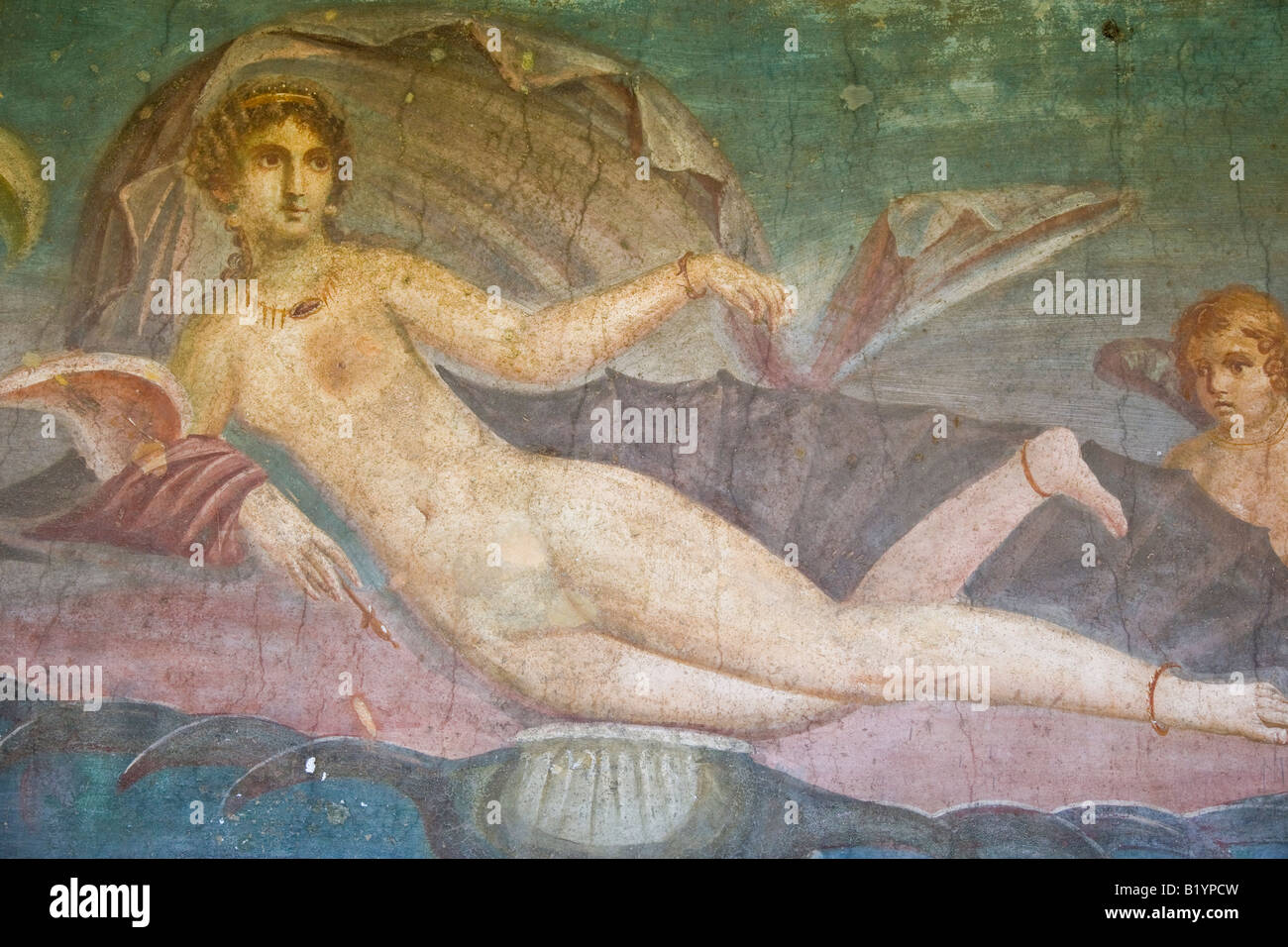 House of Venus in a Shell Pompeii Campania Italy Stock Photo