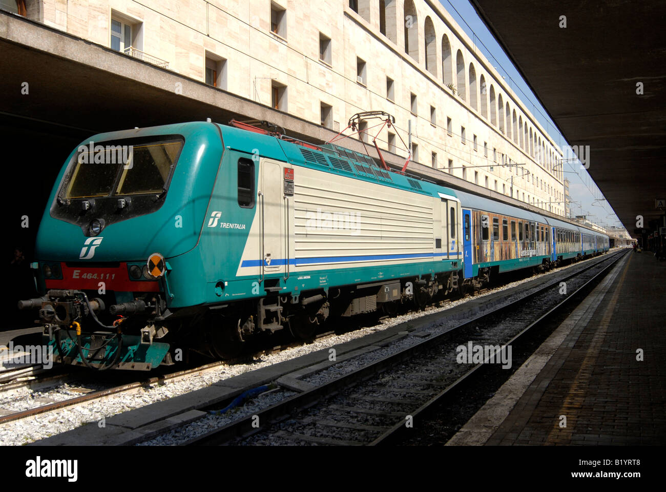 train in Termini railways station, Roma, Italy Stock Photo - Alamy